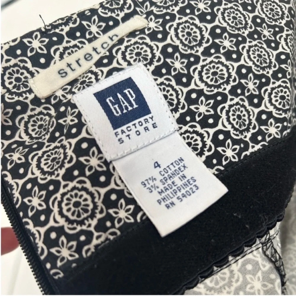 Gap Factory Black and White Strapless Mini Cocktail Dress - Picture 8 of 8